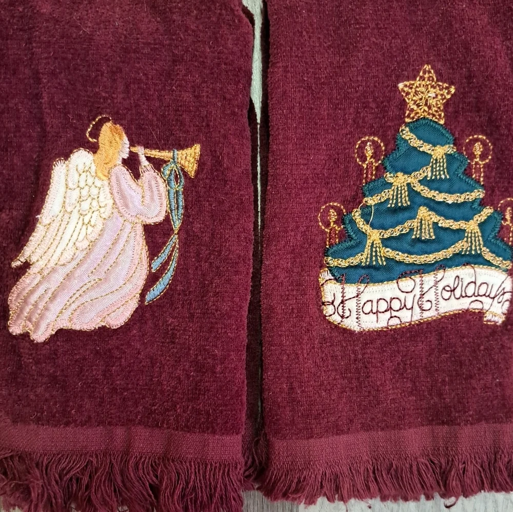 🌟 HOLIDAY Hand Towel Bundle Angels Christmas Snowmen Winter 🌟